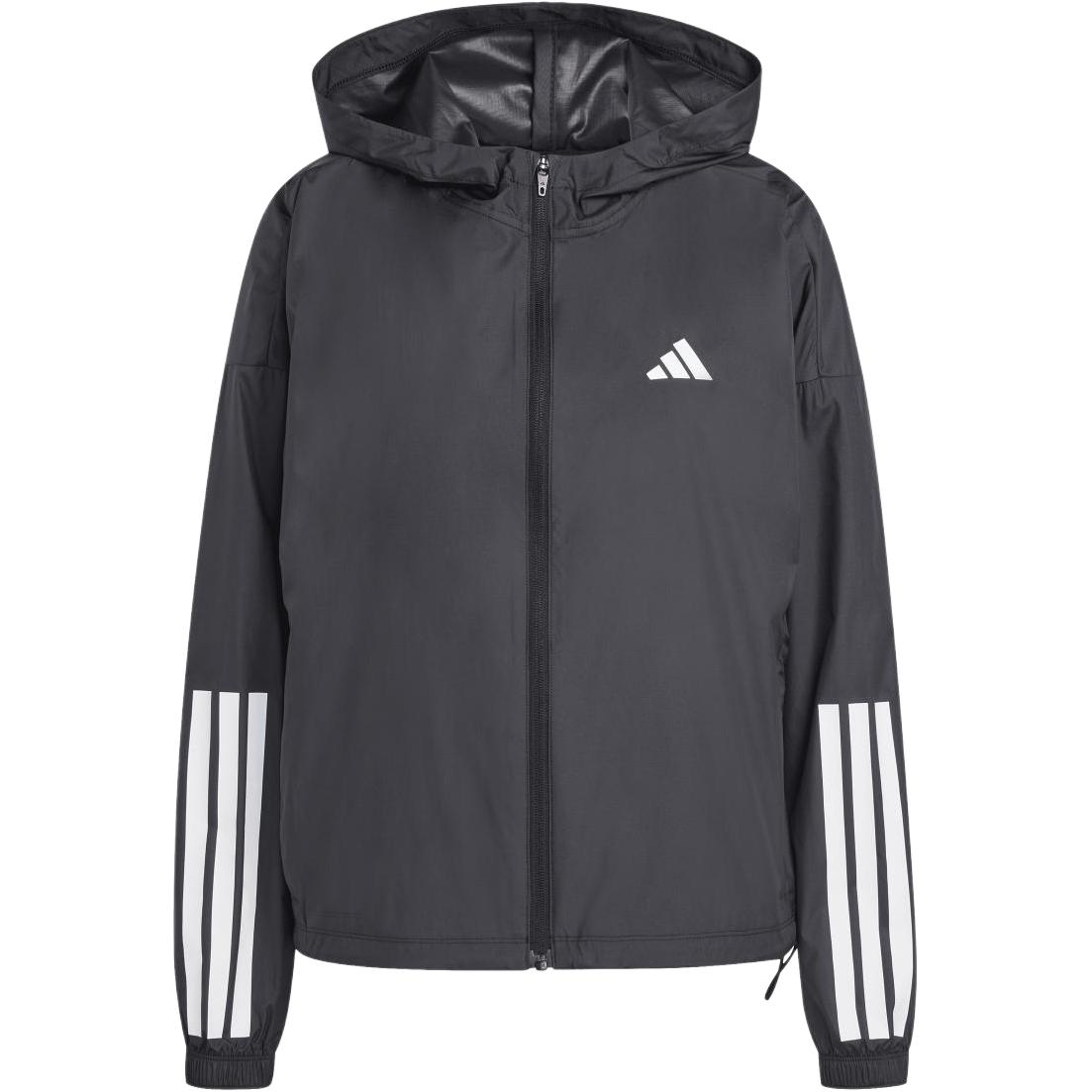 Adidas Hyperglam Three Stripe Loose Fit Long Sleeve Windbreaker Women outerwear JX1872 S