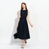 WEDNESDAY DELIGHT Wd_Sleeveless Fit Pleated Dress_Navy