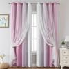 Gradual Change Printed Blackout Curtains Plus Lace Yarn Double Layer Temu