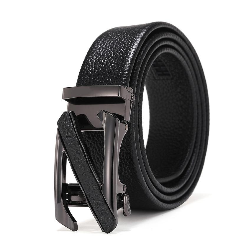 [Quick Hair] Classic H Letter Automatic Buckle Men'S Belt Men'S
