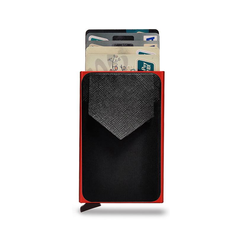 Men's RFID Metal Card Holder Wallet with Money Clip - Anti-Demagnetization, Multifunctional Design
