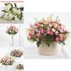 Elegant Faux Camellia Sp Rose Bud Wedding Decoration Floral Arrangement Made Of Silk For Home And Event Use