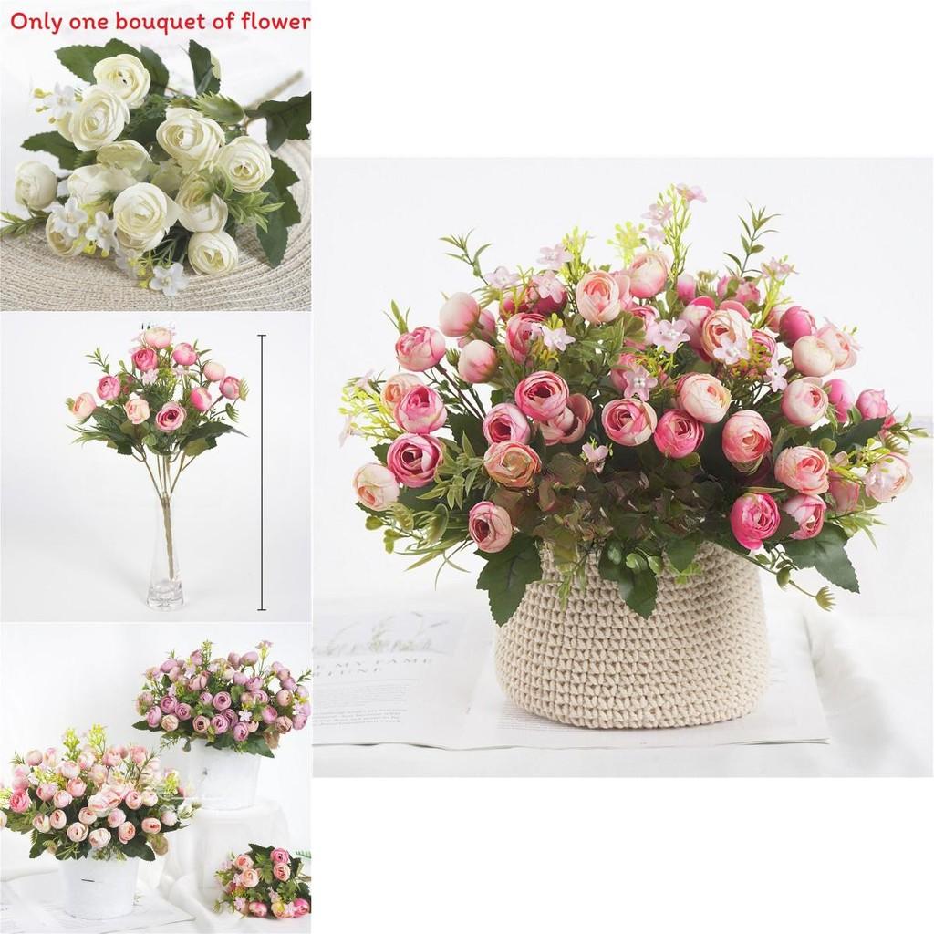 Elegant Faux Camellia Sp Rose Bud Wedding Decoration Floral Arrangement Made Of Silk For Home And Event Use