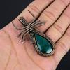 Emerald Pendant,  999 Copper Wire Wrapped Pendant Gemstone Jewelry, Handmade Pendant Amazing Jewelry, Gift For Her