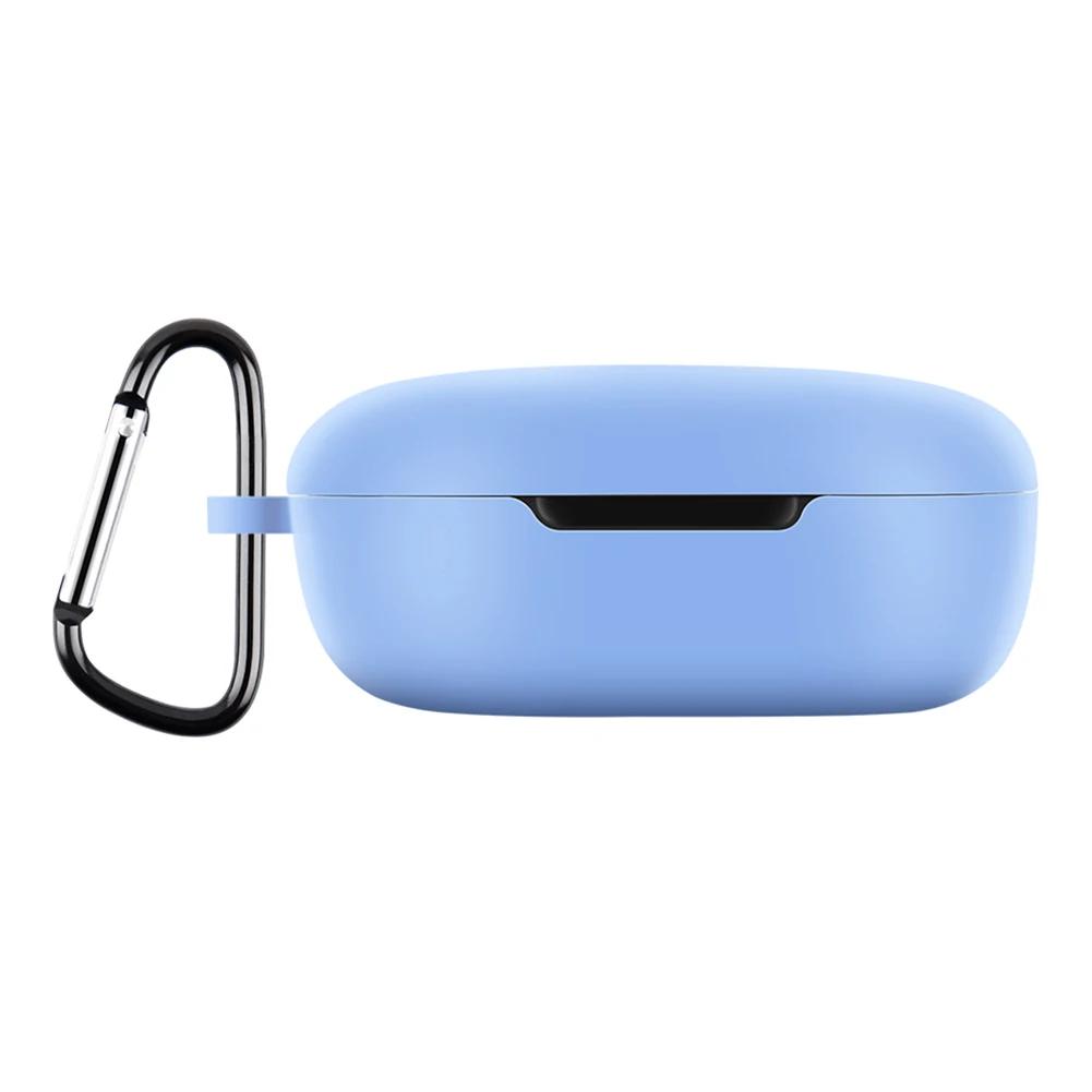 Portable Silicone Earphone Case with Carabiner Accessories for Redmi Buds 4 Lite Dustproof Protection Sleeve
