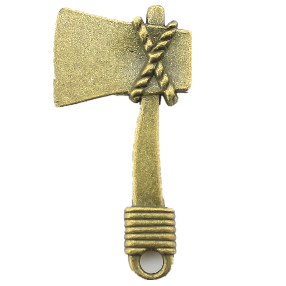 

4шт Подвески с топорами Античная бронза Цвет Цинковый сплав 40мм