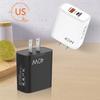 40W Fast Charger Type-C+USB, EU/UK Plug, PD25W+QC3.0