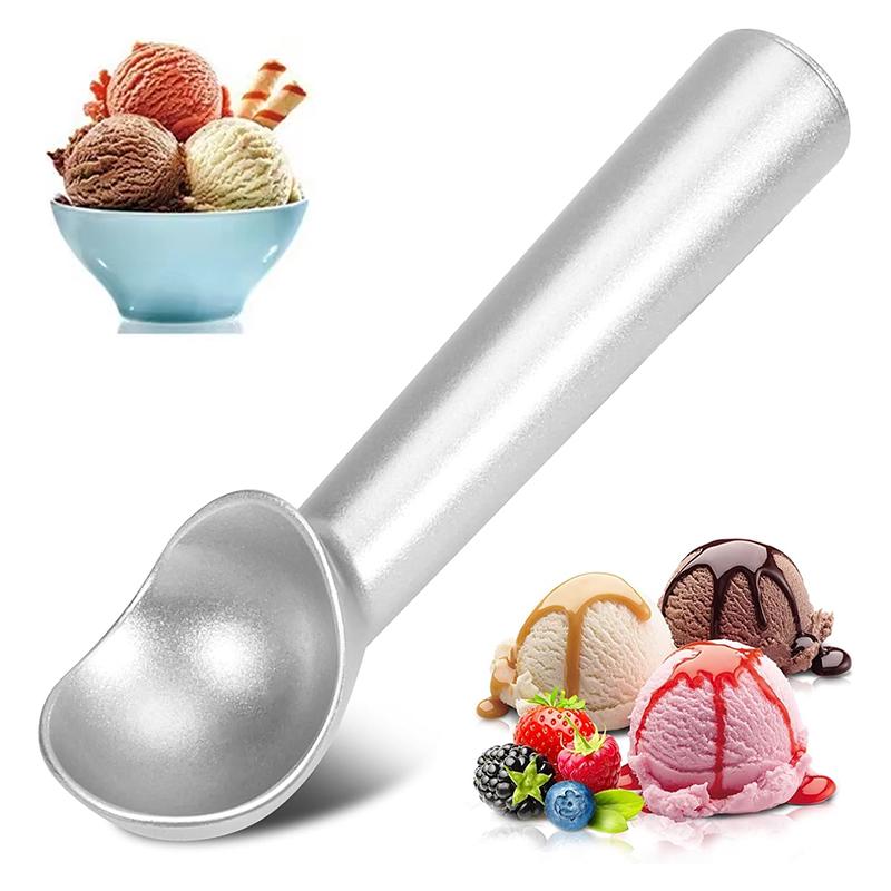 1 Stück Leichte Eisportionierer Professionell Schwarz Silber Spülmaschinenfest Keksportionierer 7 Zoll Antihaft Eisspaten