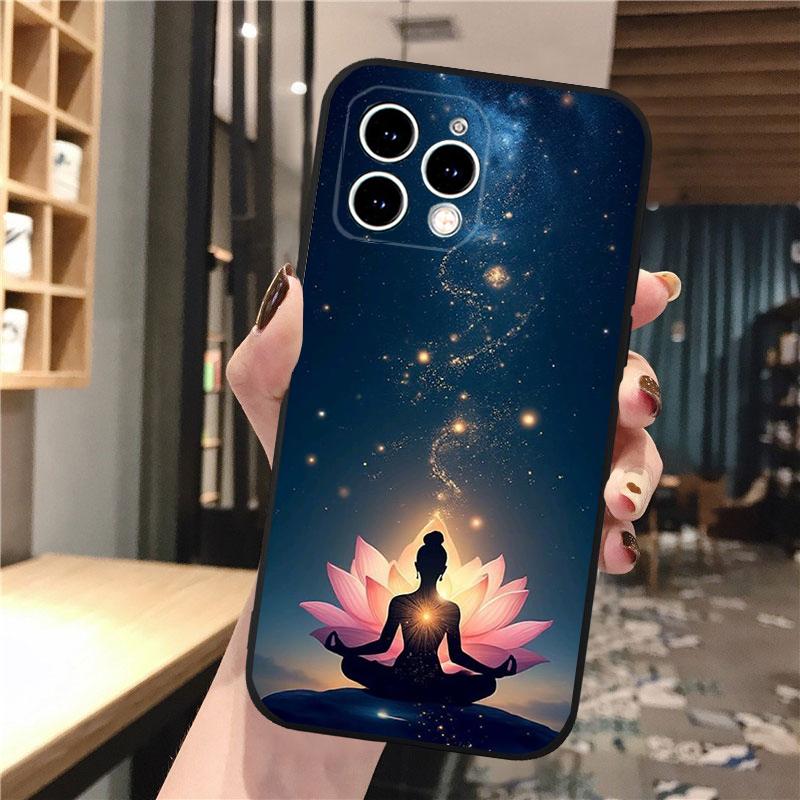 Buddha Phone Case For iPhone 17 Pro Max Air 16 15 14 13 Pro Max 15 16 Pro 15Plus Silicone Cover
