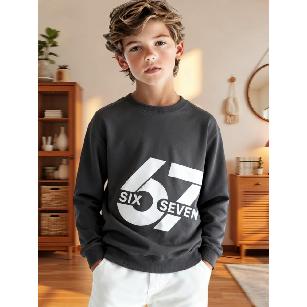 6 7 Meme Kids Sweatshirts Funny Digital Graphic Hoodie Casual Long Sleeve Top Loose Comfortable Streetwear Fashion Boys Clothes