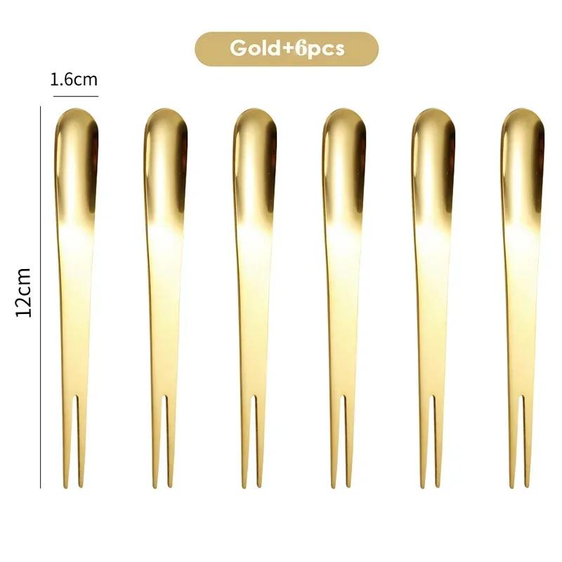 

6PCS Coffee Spoon Stainless Steel Flat Spoon for Dessert Small Coffee Scoop Mixer Stirring Bar Spoon Kitchen Tableware
