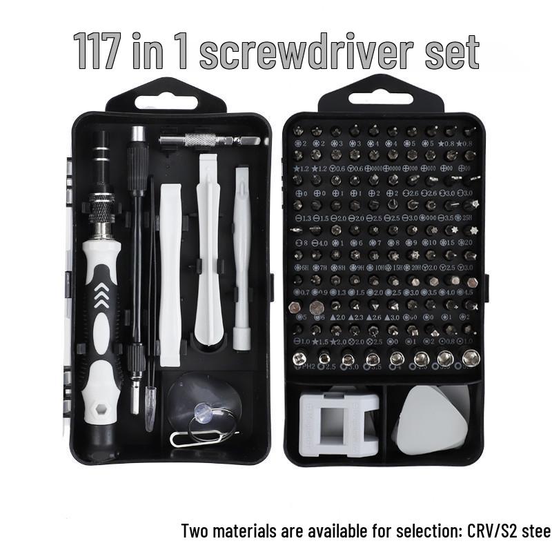 117-in-1 Multifunctional S2 Steel Screwdriver Set for Household Disassembly Cr-V Color Optional (600 sets price)