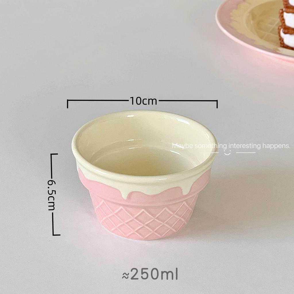 Cute Ceramic Bowls Yogurt Bowl Creative Dessert Tableware Serving Bowl  Household Dishes