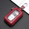 Visual Mirror Window Car Key Protector Bag Leather Key Holder Mini Auto Pocket Case Retro Keyring Wallet Zipper Bag