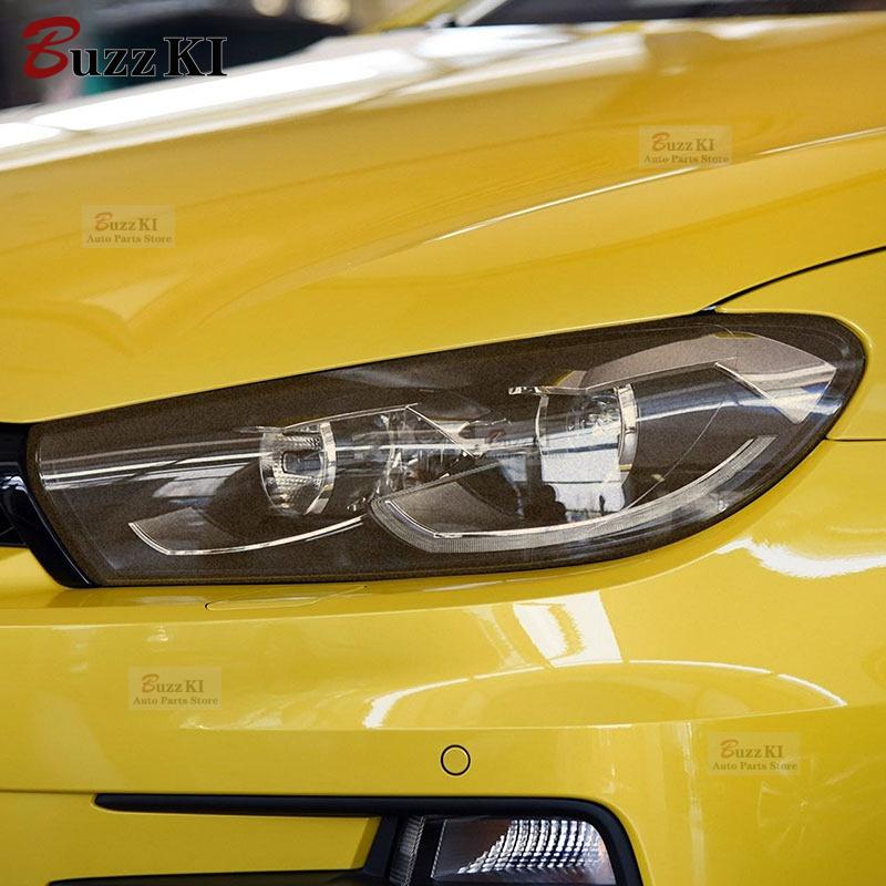 Per Volkswagen Scirocco MK3 TDI R Line 2008-2017 Pellicola Protettiva per Fari Auto Luce Anteriore Trasparente Affumicata Nera Adesivo in TPU