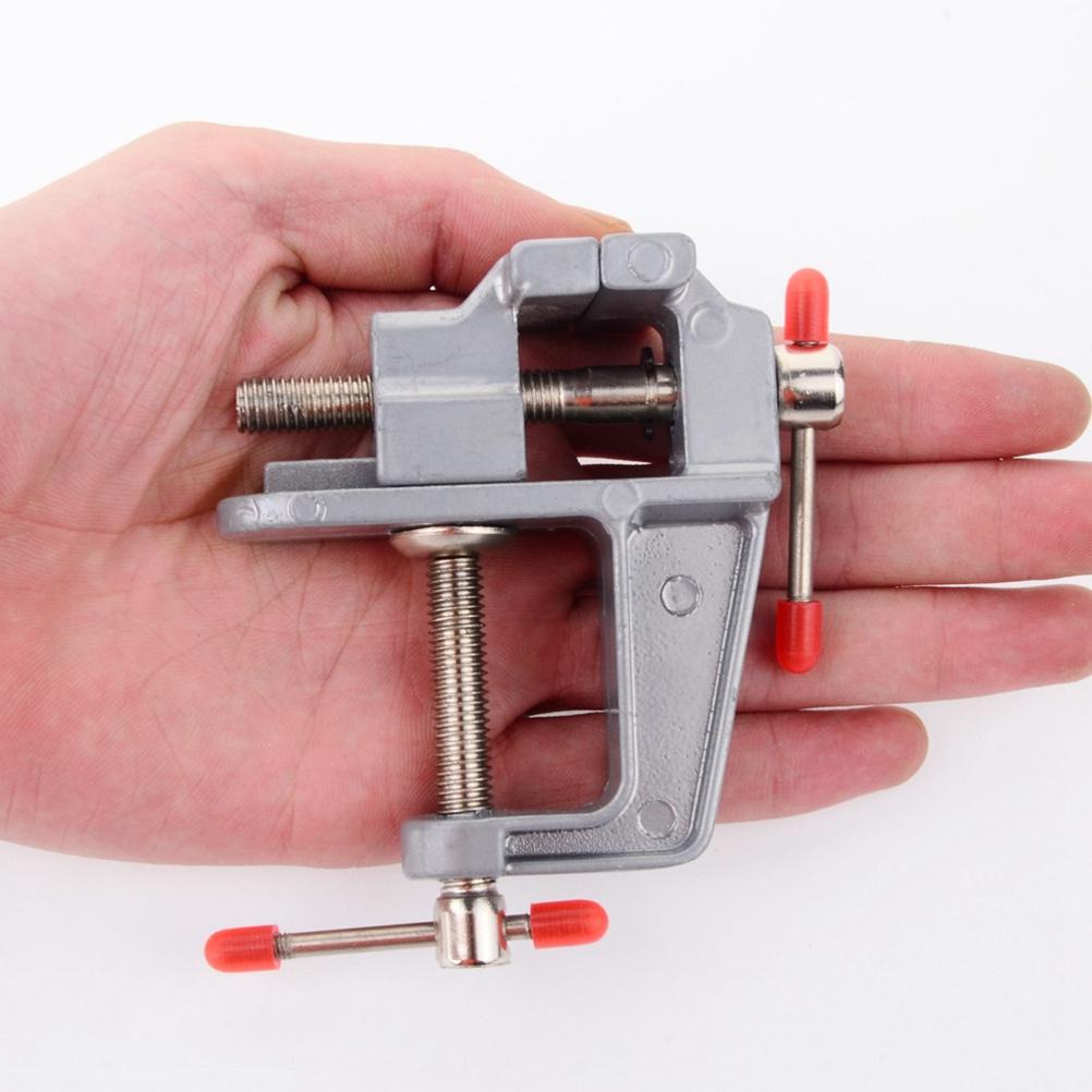 

Mini Aluminum Alloy Bench Vise 30mm Portable Clamp for DIY Craft Jewelry Woodworking Carving Milling Vise Woodworking Clamps 10X8X3CM
