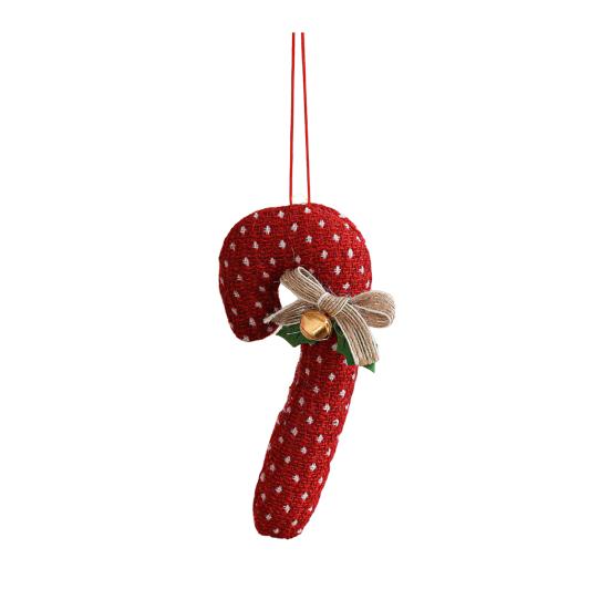 Candy Cane Christmas Ornament Plush Soft Candy Cane Christmas Tree Stuffed Decoration for Holiday Party Decor