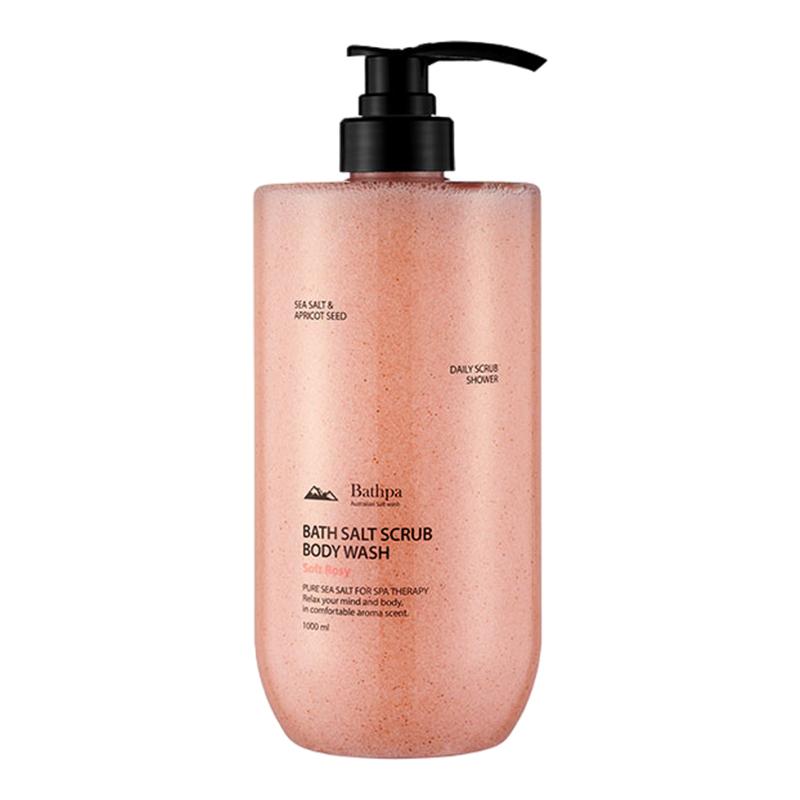 

Гель для душу відлущувальний з сіллю Ніжна троянда Bath Salt Scrub Body Wash Soft Rosy BATHPA 1000 мл