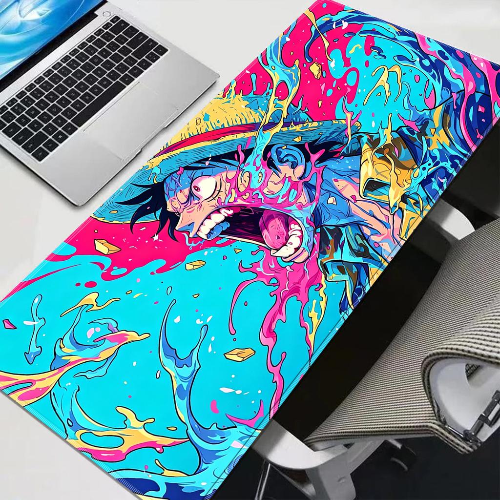 XXL O-One P-Piece Luffy Gaming Mouse Pad Gamer Home Computer HD Mousepad Cool Keyboard Pad Non-Slip Office Rubber Big Mouse Mats