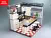 Set MOC Steine Heimdekoration DIY Kochbereich Bausatz Lebensmittel Lernfokus Konstruktionsbausteine Spielfiguren ideal für Kinder Weihnachtsgeschenke