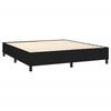 Maison Exclusive - Sommier à lattes de lit avec matelas Noir 160x200 cm Tissu
