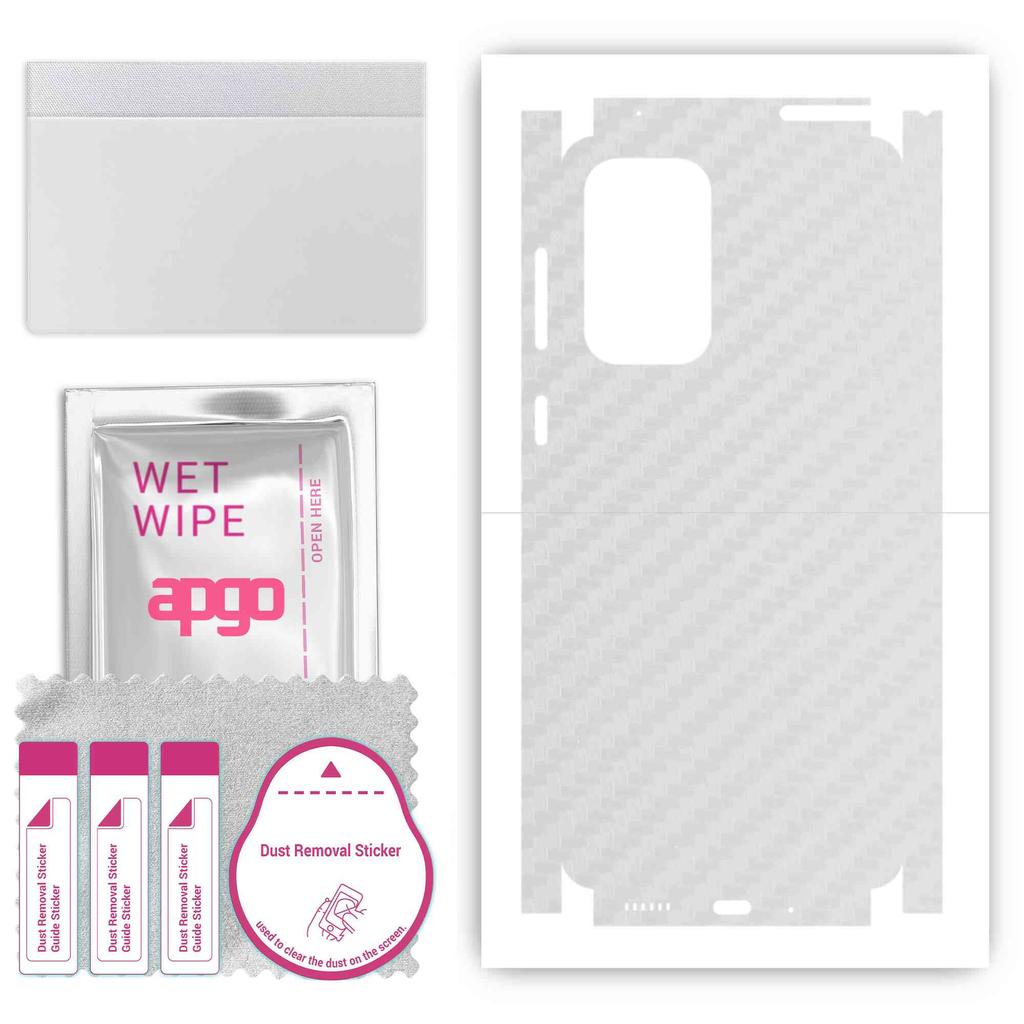 apgo Protective Skin Sticker for the Back+sides Compatible with Samsung Galaxy A33 5G, Full Wrap Film, Foil, Vinyl - Pattern Transparent Carbon