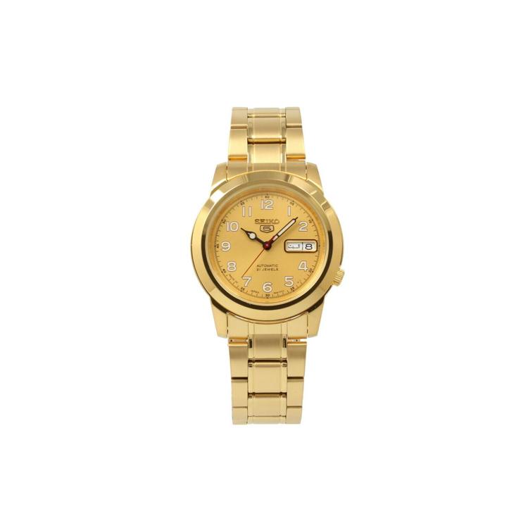 

SEIKO Automatic Mechanical Movement Stainless Steel Strap Watch 37mm Men s Watches Gold Dial SNKK38J SNKK38J Gold Dial
