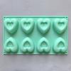 Heart Shape Silicone Mold 8-Cavity Chocolate Cake Soap Candles Mold Flexible Easy Release Baking Mold Kitchen Home Bakery Restaurant Cooking Tools