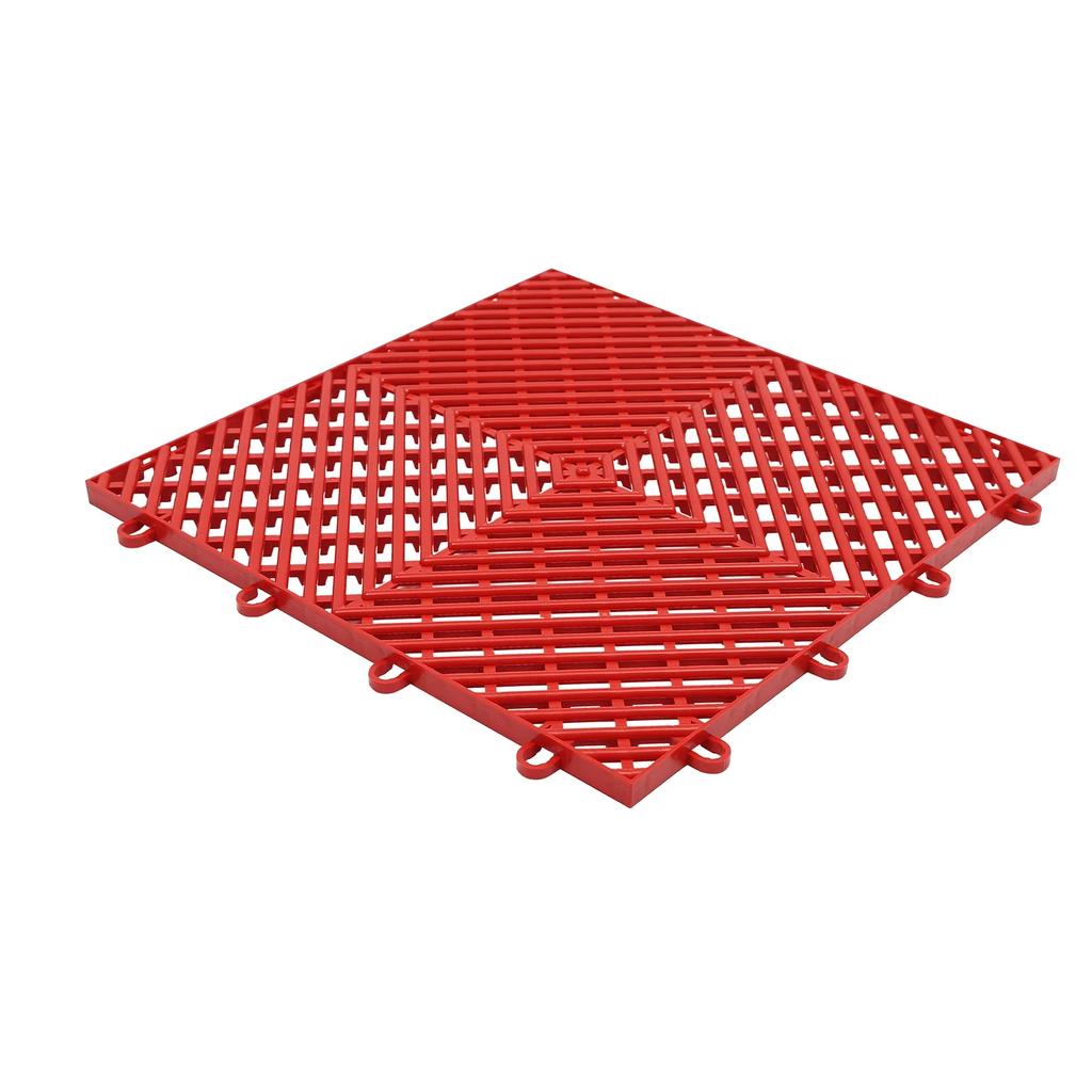25PCS Red Tiles Interlocking,12x12x0.5Inch Drainage Floor Accessories W/ High Load Bearing,Nonslip Deck Flooring for Pool Shower