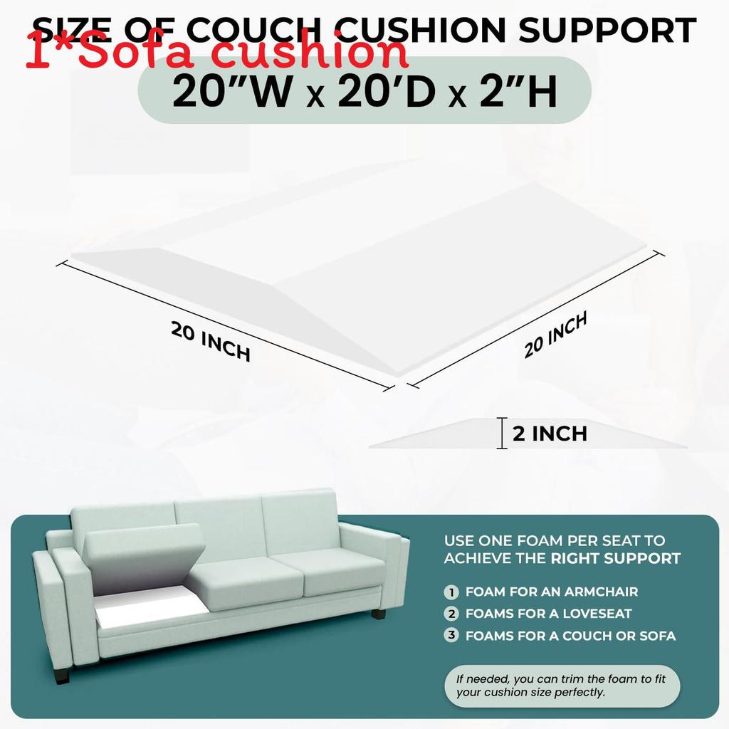 Arched Foam Sitting Pad For Sofas With Highdensity Filling For Comfort And Support At Home