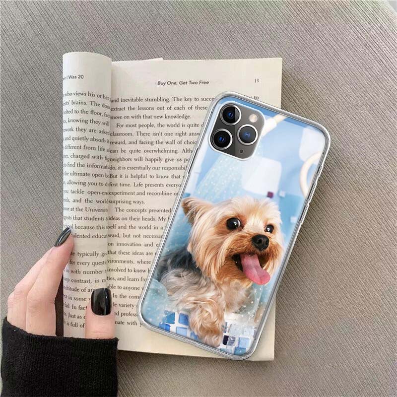 Yorkshire terrier dog Phone For Apple Iphone 12 13 Mini 15 Pro Max 11 Pro 14 Plus 16 Pro Max 16E Case Shell Cover Clear TPU Pro