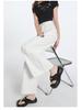 Women's Tencel Denim Wide-Leg Pants - High Waist, Slimming, Breathable, Lightweight, for Summer and Autumn