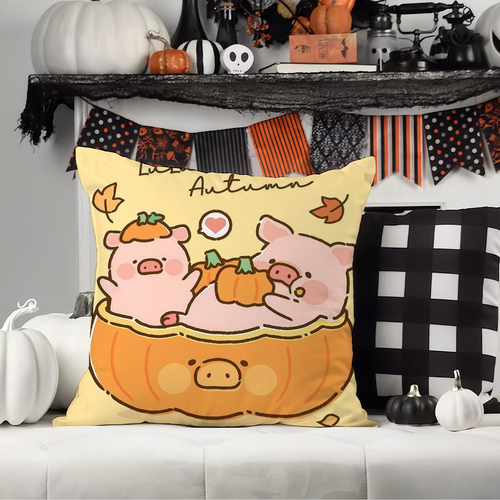 Cartoon cute L-Lulu pig Pillow Case Office Cushions Suitable For Sofa Car Bedroom Decorative Cushion Cover