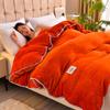 Solid Color Thickened Milk Velvet Duvet Cover Hotel Luxury Dark Green Single Double Comforter Cover Home Warm Soft Quilt Covers