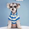 Dog Short Sleeved Shirt Casual PoloStriped T-Shirt Summer Clothing for Puppies