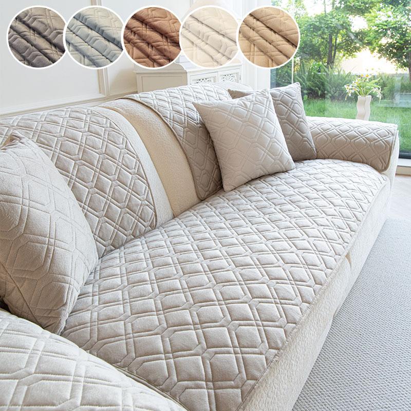 1 Stück-Xiuge Sofakissenpolster Entwickelt für das ganze Jahr, Frisch Hochwertige Sofas Einzigartige Abdeckung, Rutschfeste Abdeckung Stoffbezug Handtuch 90*90cm