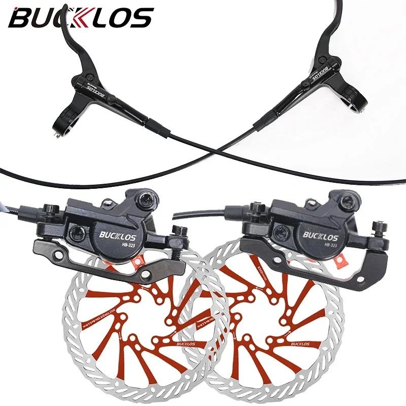 BUCKLOS Bike Hydraulic Brakes Set 160mm Bicycle Disc Brake Set Aluminum Alloy Road Mountain Bike Hydraulic Disc Brake Kit
