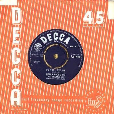 7inch Record BRIAN POOLE  THE TREMELOES  Do You Love Me F11739 Decca 1963 UK Rock Used