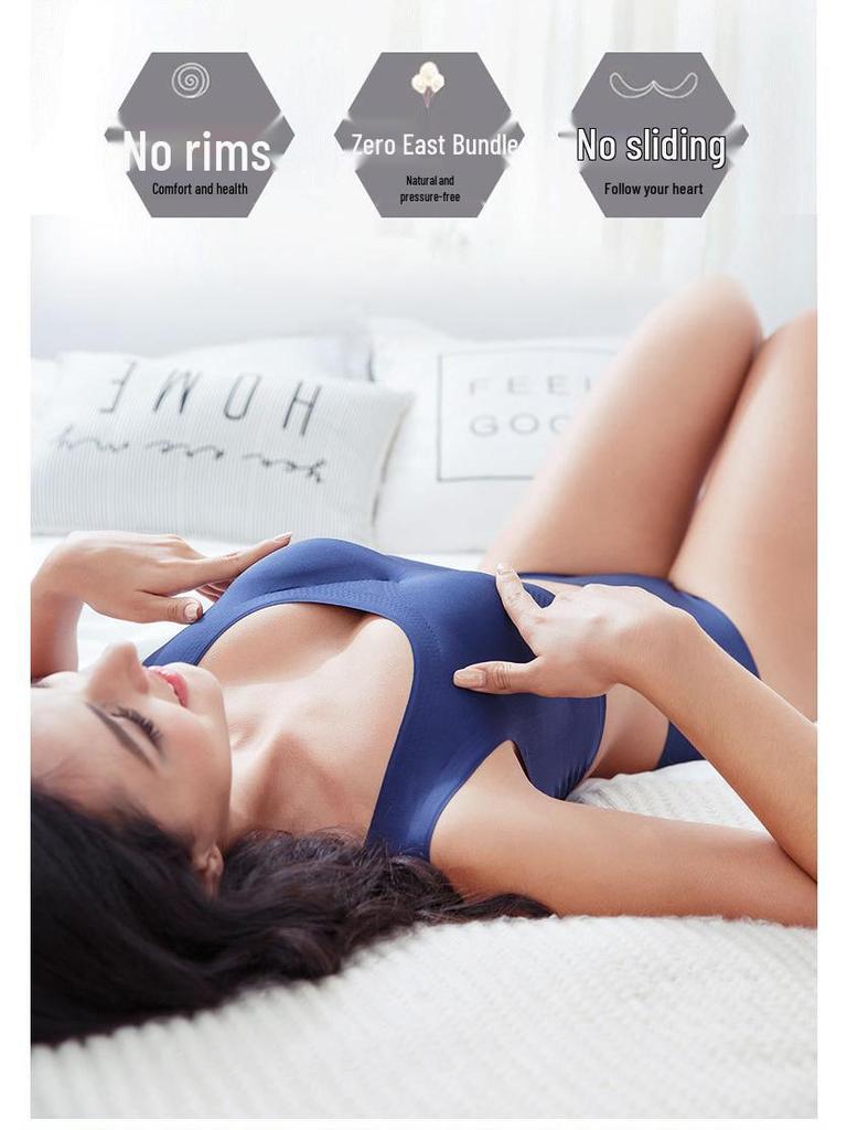 Nahtloser Sport-BH für Damen - Große Größen, Ohne Bügel, Schlafunterstützung, Stoßfest.