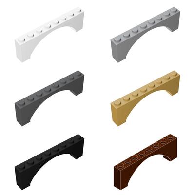 50g/16pz 16577 MOC Mattoncini DIY Arco 1 x 8 x 2 Compatibile Con Blocchi di Assemblaggio per Bambini Giocattoli Educativi Fai-da-te