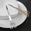Head Jewelry Hair Pin Gold Scissors Shears Clip For Hair Tiara Barrettes Accessories Headdress For Girls