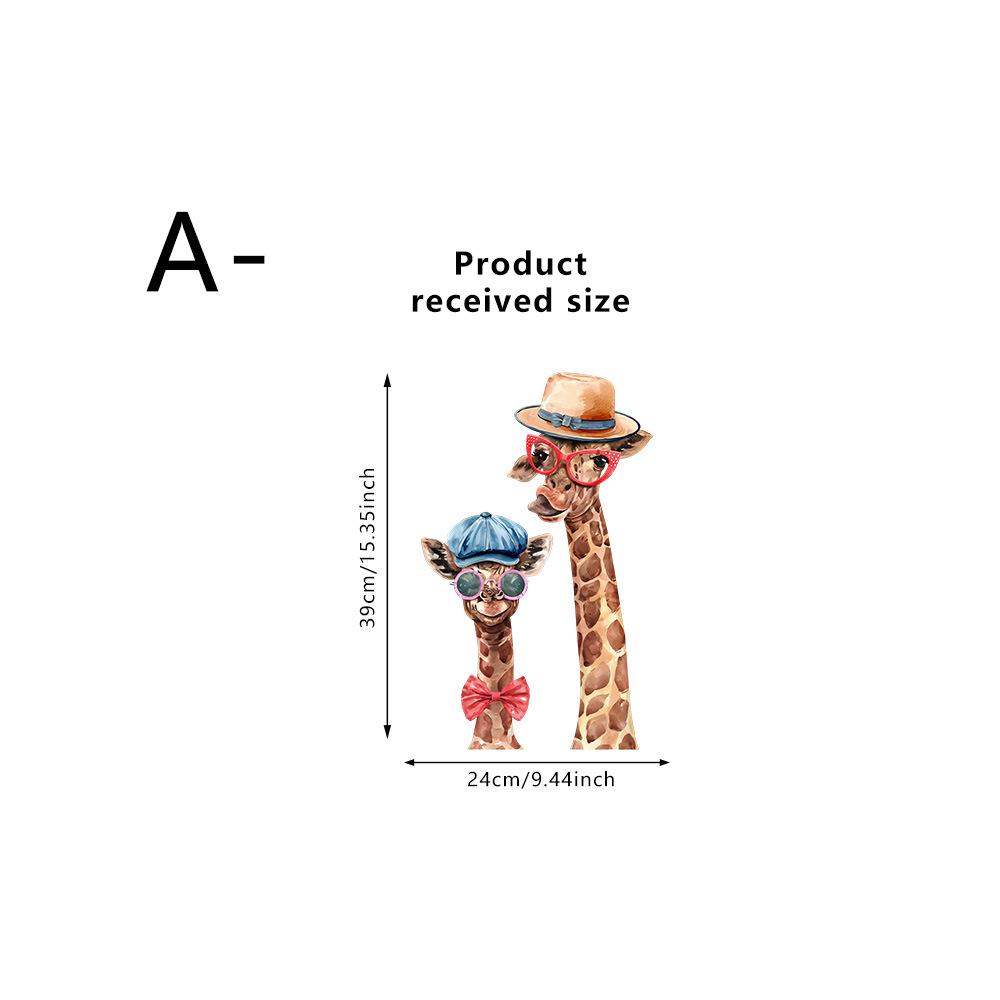 Static Cling Funny Animal Window Stickers Removable Transparent for Office Shop Glass Decor
