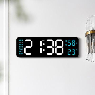 Elektronische Uhr, Einfache Multifunktionsuhr, Rechteckiger Wecker mit großer Schrift, Hängende oder stehende Uhr