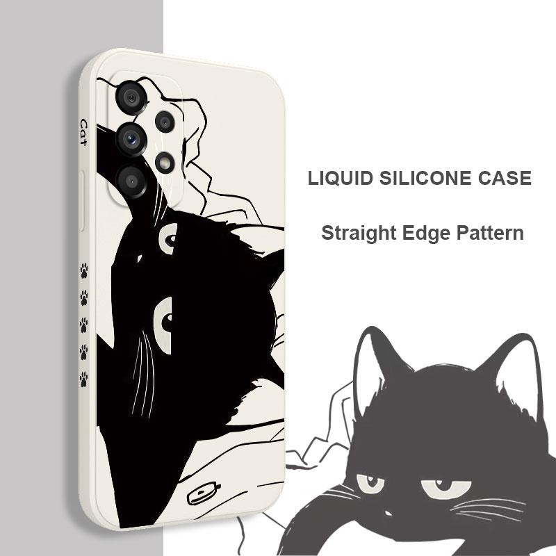 Aggrieved Cat Phone Case For Samsung A17 A56 A36 A26 A16 A06 A54 A34 A24 A14 A15 A25 A35 A55 A73 A53 A33 A23 A13 A72 A52 A32 A22