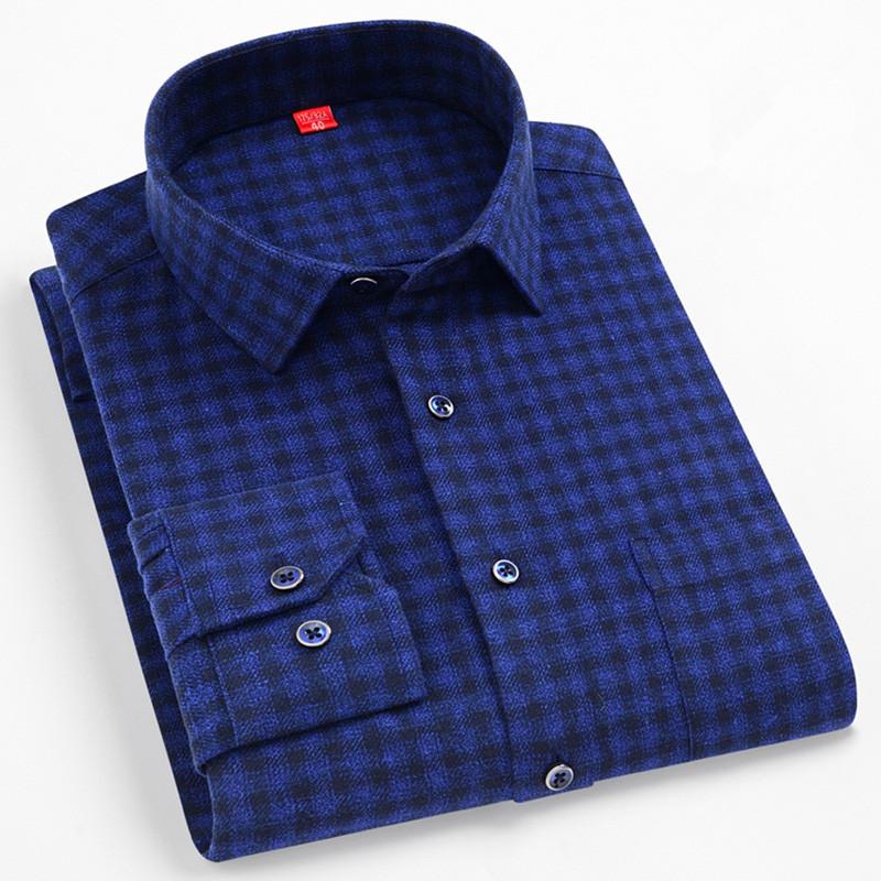 High Quality Men's Autumn New Long Sleeve Shirt Soft Fit British Style Home Leisure 100% Cotton Plaid Stripe Outdoor Travel Tops
