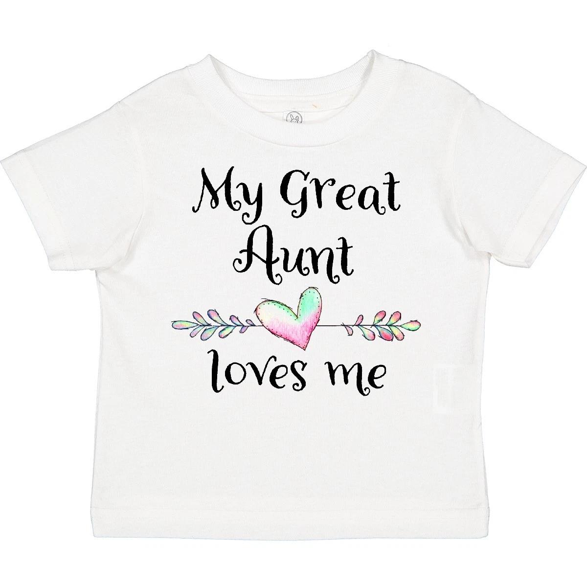 Inktastic My Great Aunt Loves Me- Heart Toddler T-Shirt Family Auntie Grand Kid 130