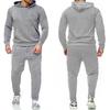 Felpa con cappuccio da uomo stile europeo e americano Set di abbigliamento sportivo due pezzi per la primavera/autunno