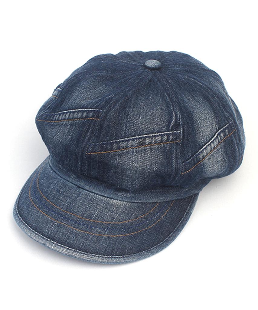 Yunibeosyeolkemiseuteuli Patchwork Dark Denim Newsboy Cap