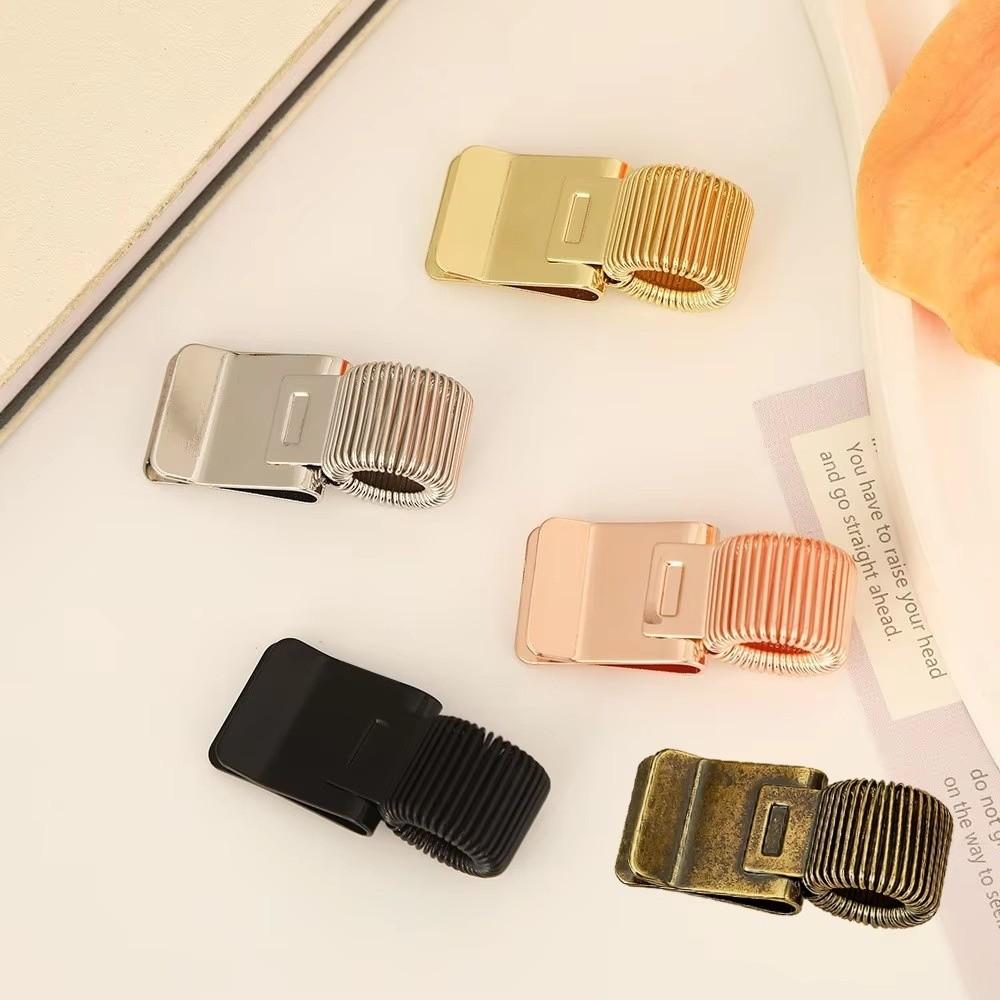 Multi-functional Spring Pen Clip Metal Pencil Holder Portable Bookmark  Student School Office Tools