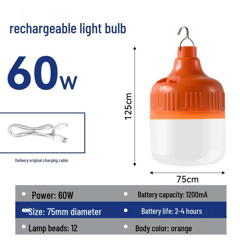 Super Bright Rechargeable LED Night Market Stall Lights - Cordless, Energy-Saving, Long Battery Life